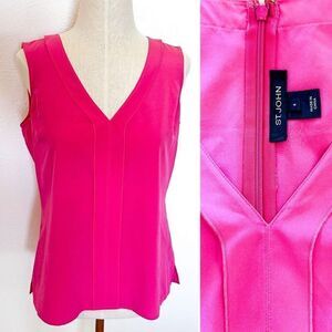 St. John Vibrant Pink Silk Tank